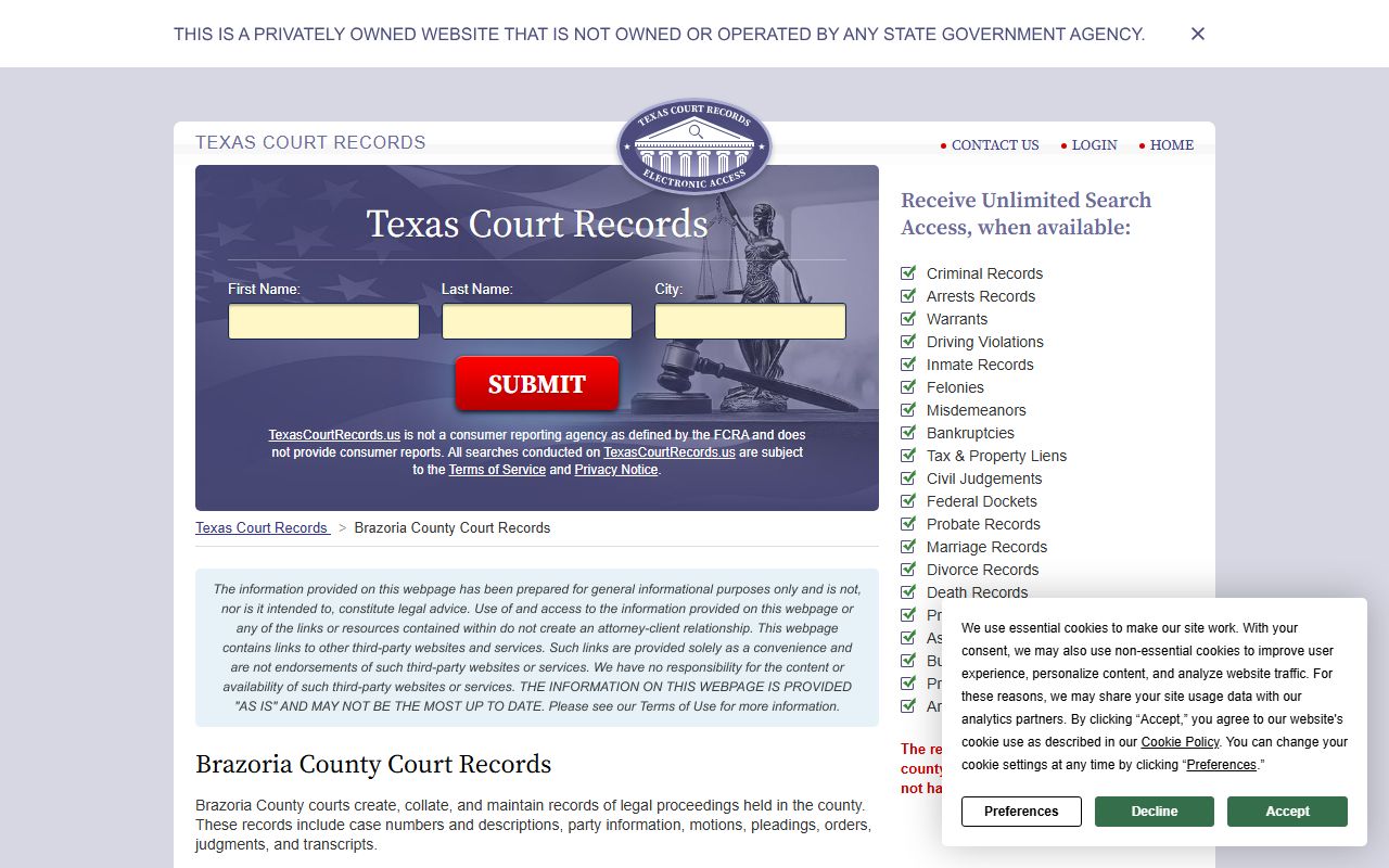 Pearland dissolution of marriage Brazoria County court records