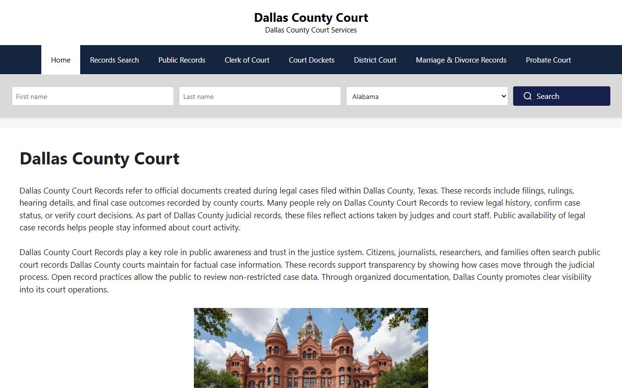 Dallas County Dissolution of Marriage