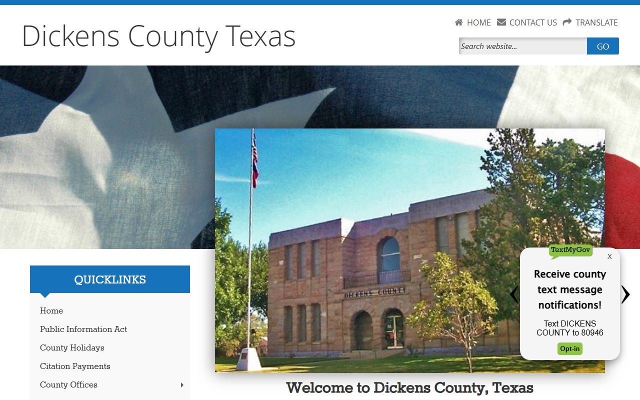 Dickens County official website dissolution of marriage records