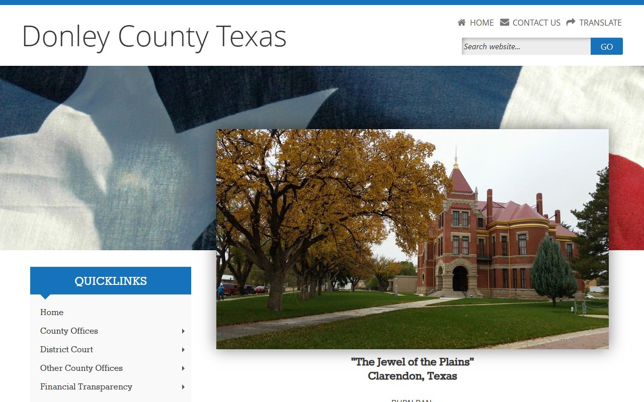 Donley County official website dissolution of marriage records