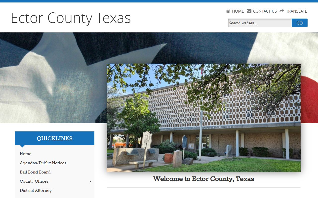 Ector County official website dissolution of marriage records