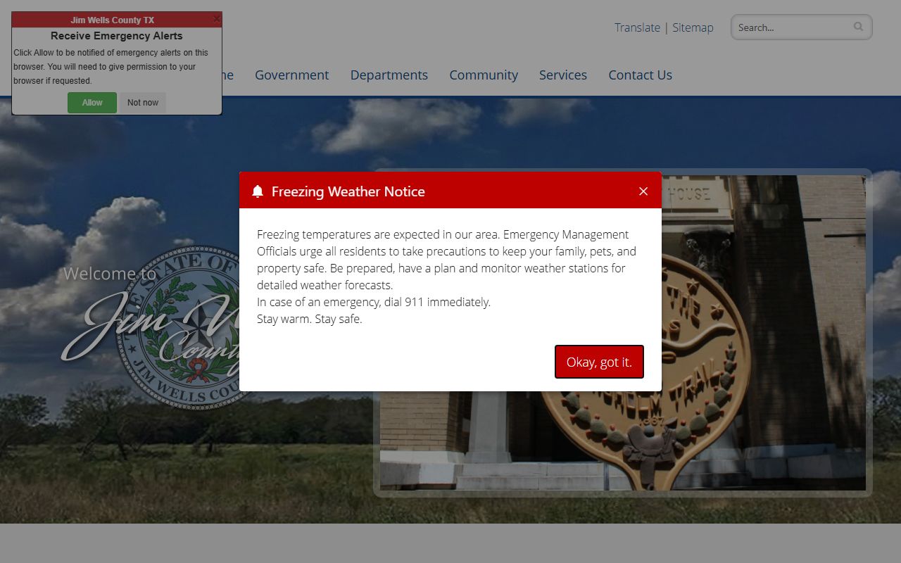 Jim Wells County official website with District Clerk contact for dissolution of marriage records in Alice