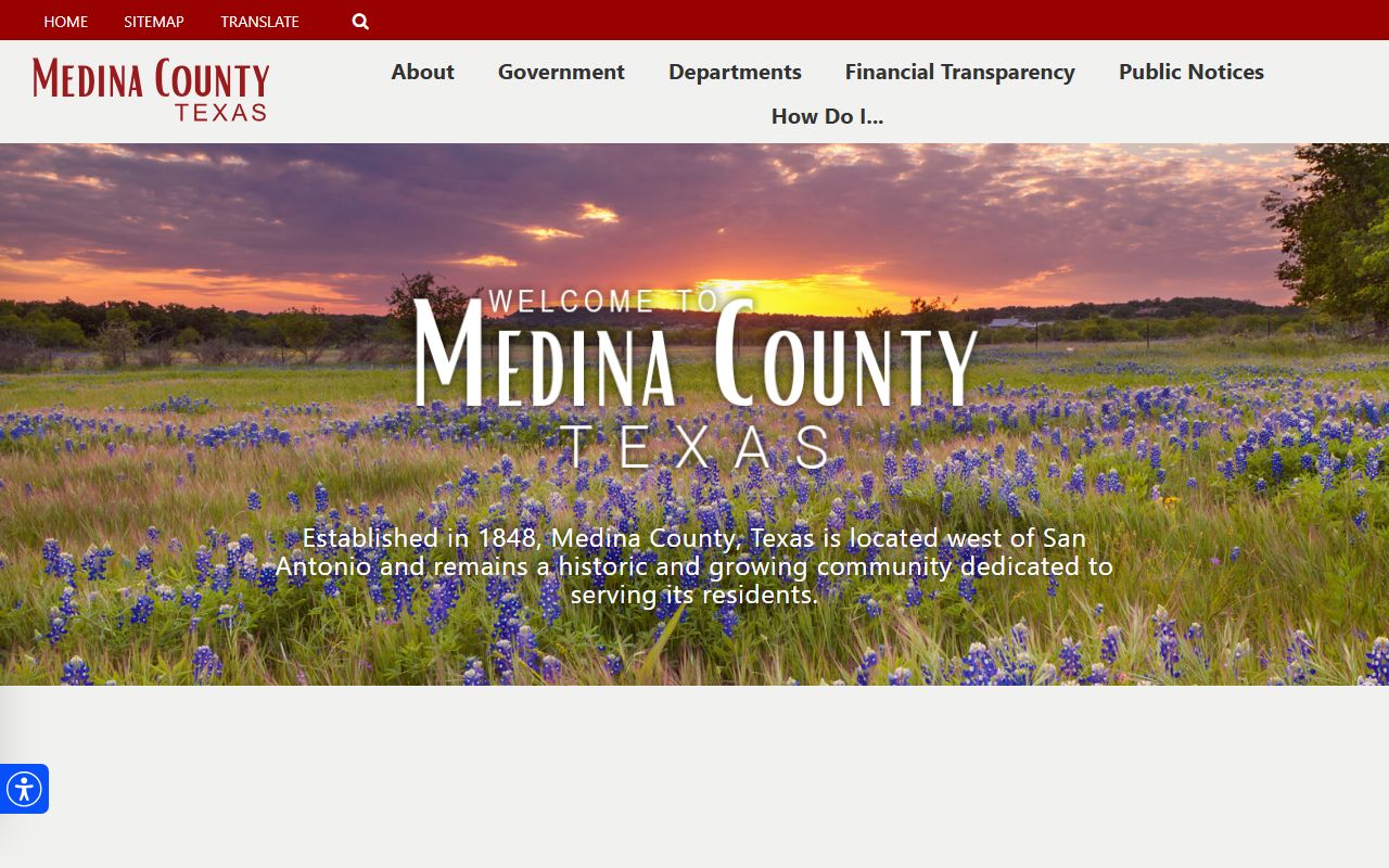 Medina County official website for dissolution of marriage records