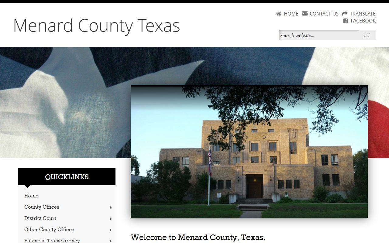 Menard County official website for dissolution of marriage records