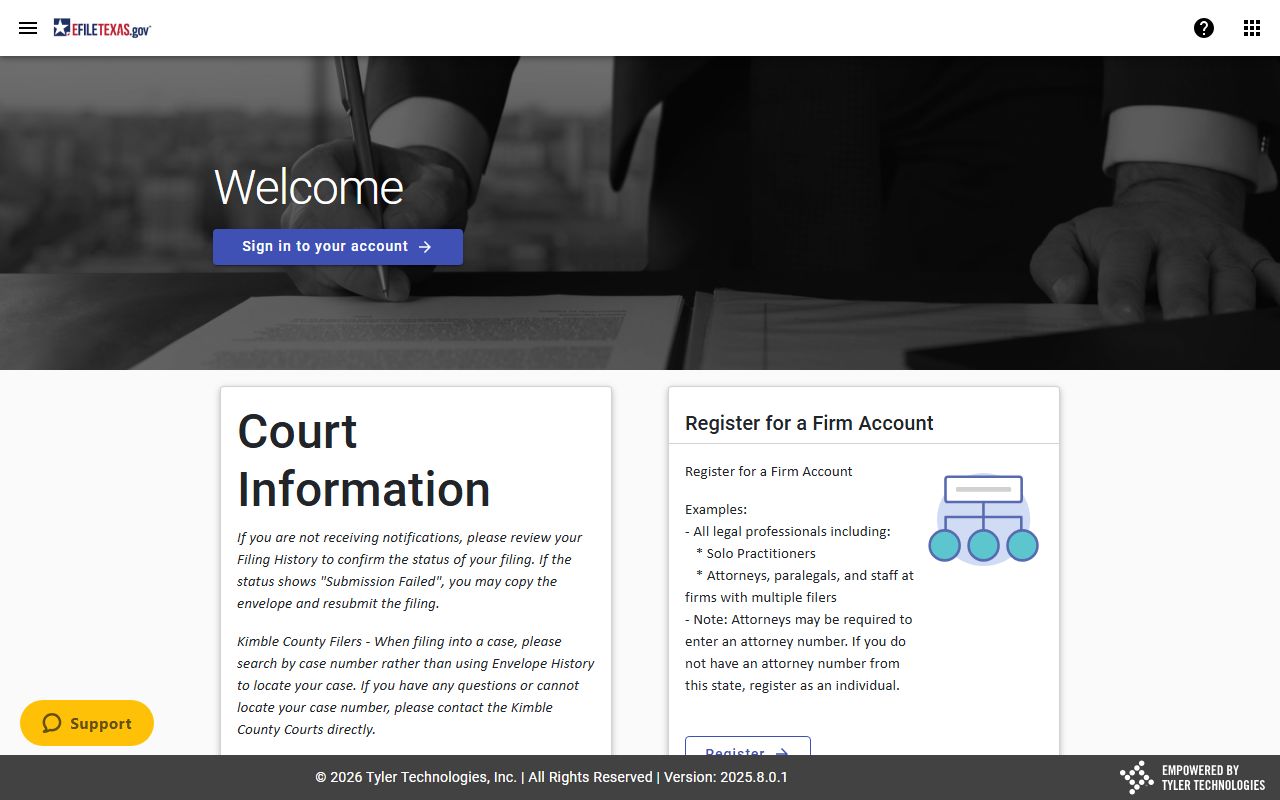 eFile Texas portal used for Moore County dissolution of marriage filings